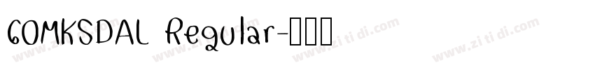 60MKSDAL Regular字体转换